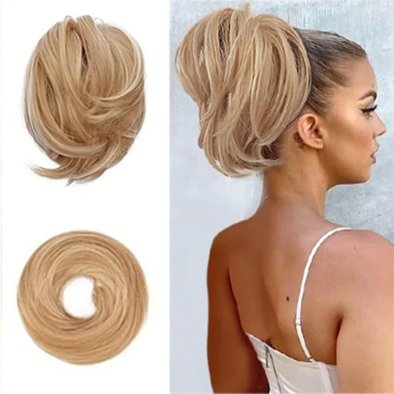 Synthetisches Haarteil für Damen Blond 20cm - Dutt Pferdeschwanz