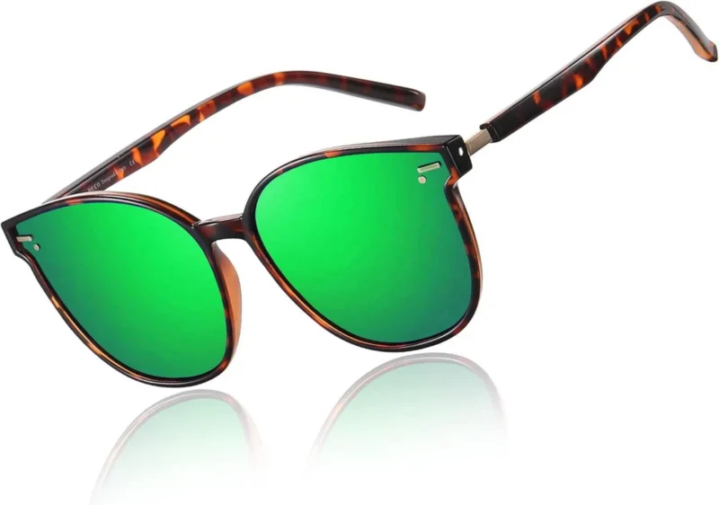 Polarisierte Vintage Damen Sonnenbrille UV400 Schutz Retro Rund W017