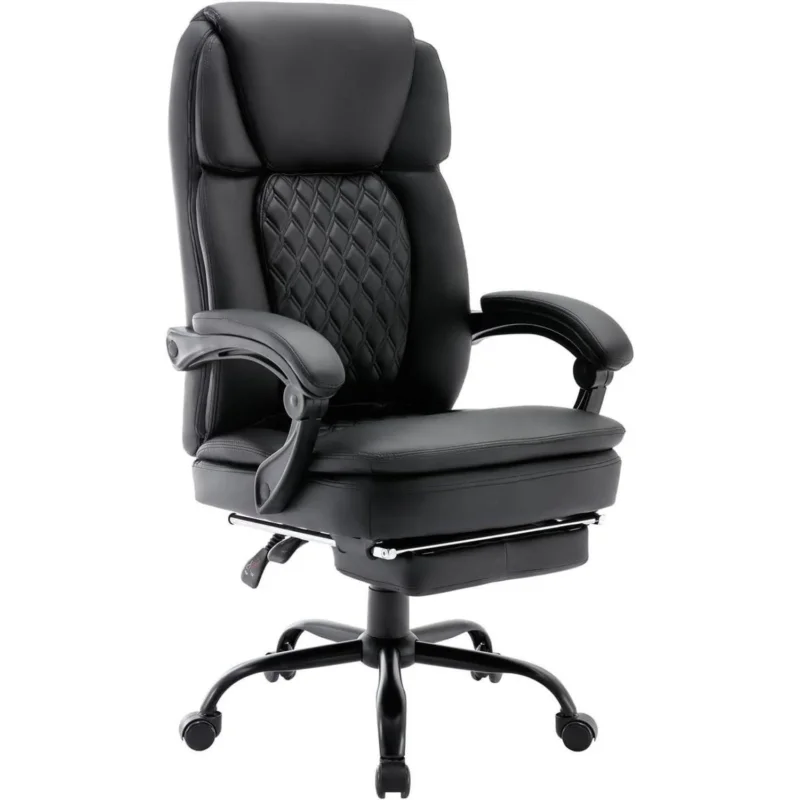 Ergonomischer Bürostuhl mit Fußstütze und hoher Rückenlehne