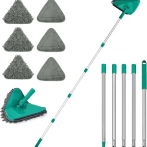 Bodenwischer Mikrofaser Chenille Wischmopp 6 Pads 200CM Grün
