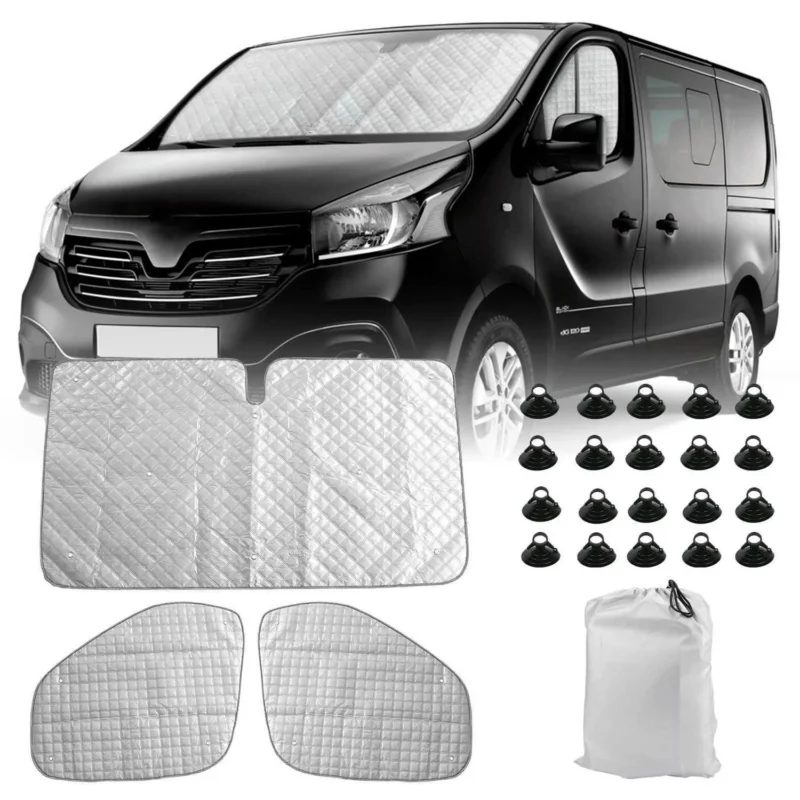 3tlg. Wohnmobil Sonnenschutz für Renault Trafic, Opel Vivaro, Nissan NV300, Fiat Talento