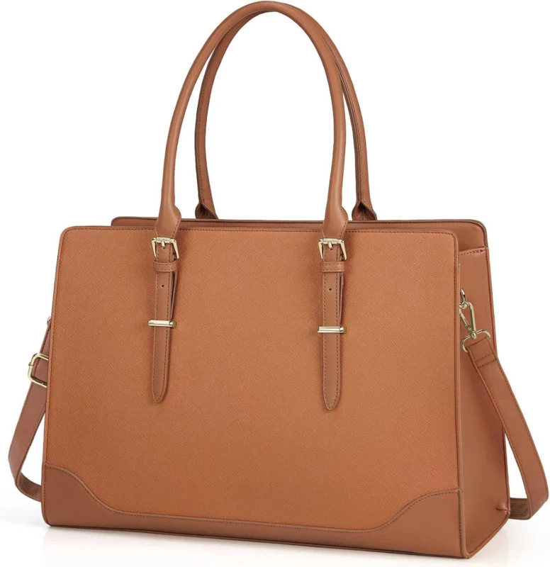 Handtasche Damen Shopper Große Laptoptasche 15.6 Zoll PU Leder Arbeits