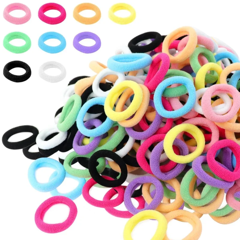 200er Set Bunte Haargummis ohne Metallstücke