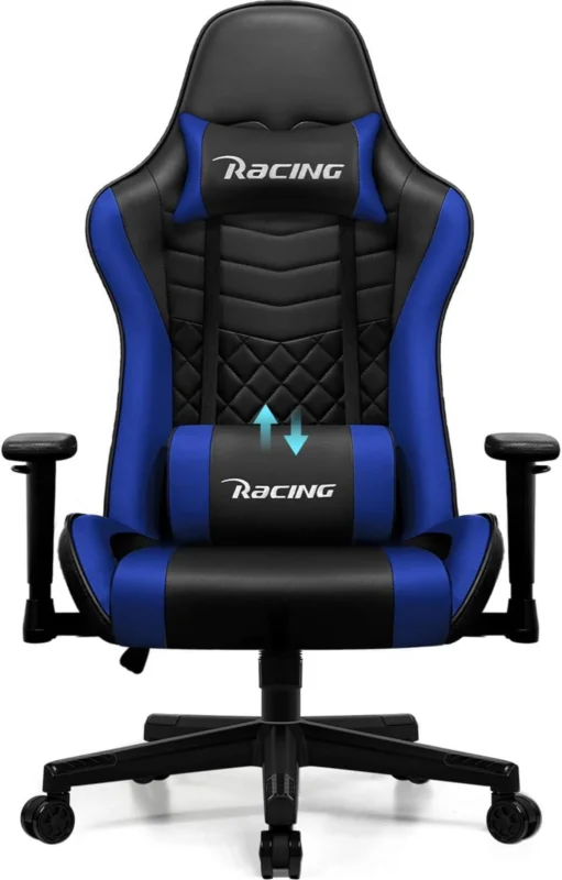 Gaming Stuhl Wippfunktion Gamer Sessel verstellbare Lendenkissen