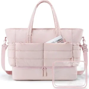 Sportliche Damen Weekender Reisetasche mit Schuhfach 38l Rosa