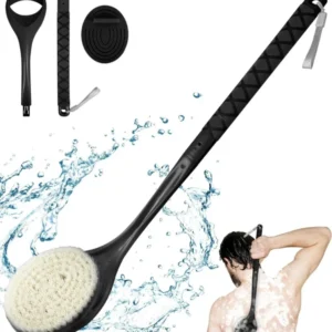 Rückenschrubber für die Dusche mit abnehmbarem Griff und Nylonborsten