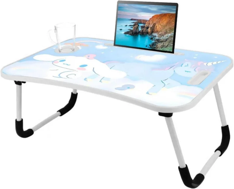 Tragbarer Laptop Tisch mit Cartoon-Bildern & Getränkeschlitz
