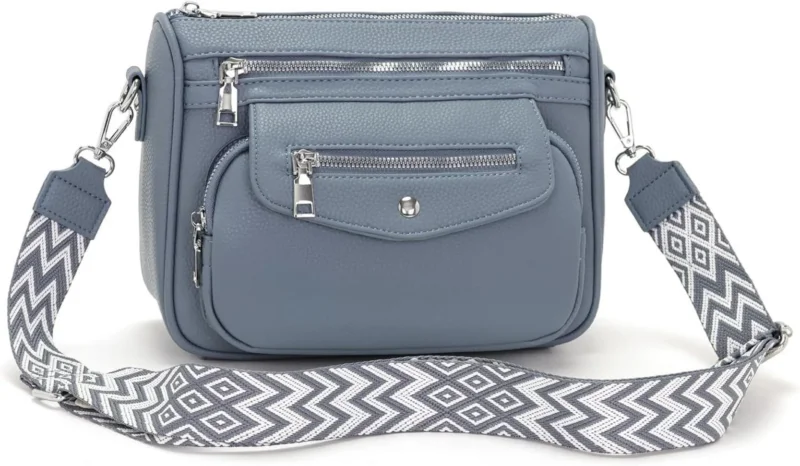 Umhängetasche Damen Crossbody Bag kleine Handtasche 7 Fächer 5 Taschen