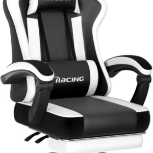 Ergonomischer Gaming Stuhl mit Fußstütze und Belastbarkeit bis 150kg