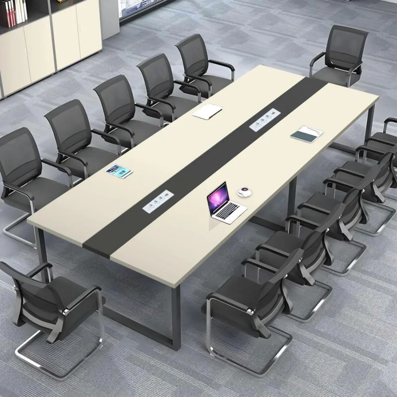 Konferenztisch G1 400x120cm – Modern, Kabeldurchführung & Stabil
