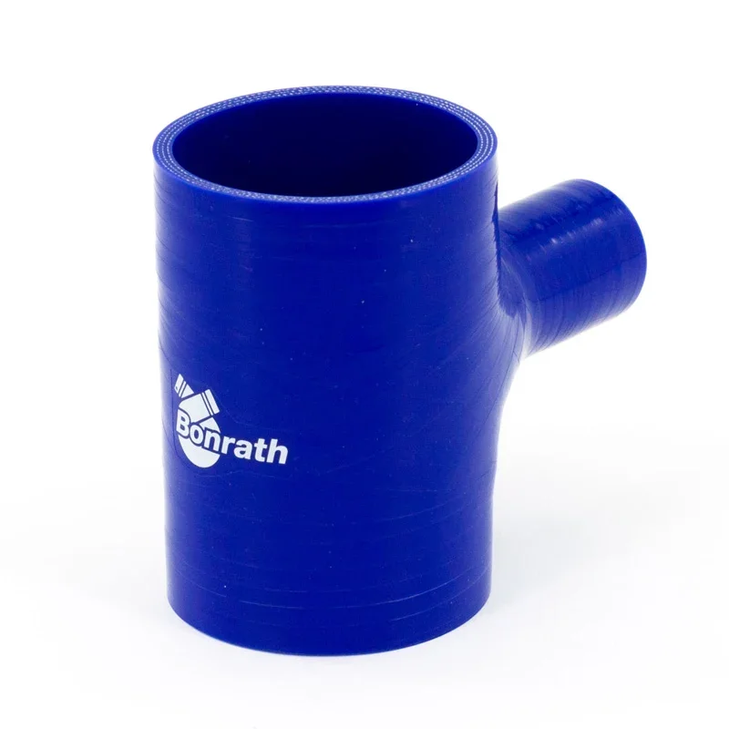 Bonrath, Silikonschlauch T-Stück 25mm - Länge:100mm - Ø51mm, Silikone, Blau