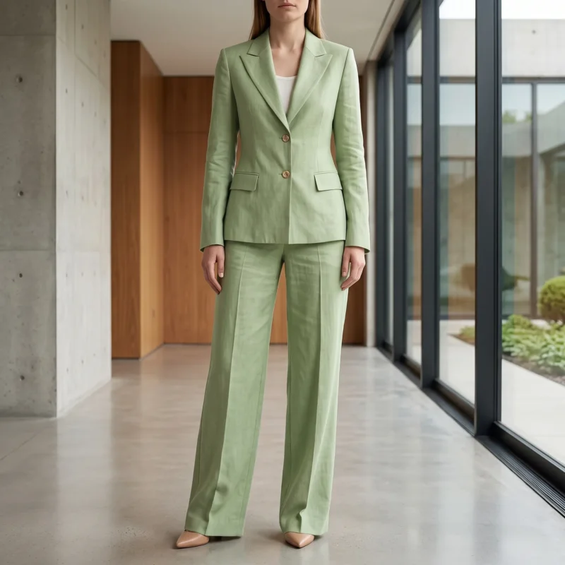 Damen Hosenanzug Mit Weitem Bein - Bessie