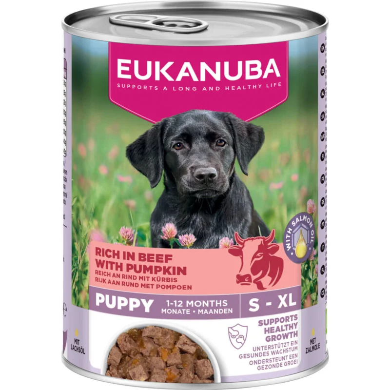 400 g Eukanuba Puppy Hundenassfutter, Rindfleisch mit Kürbis
