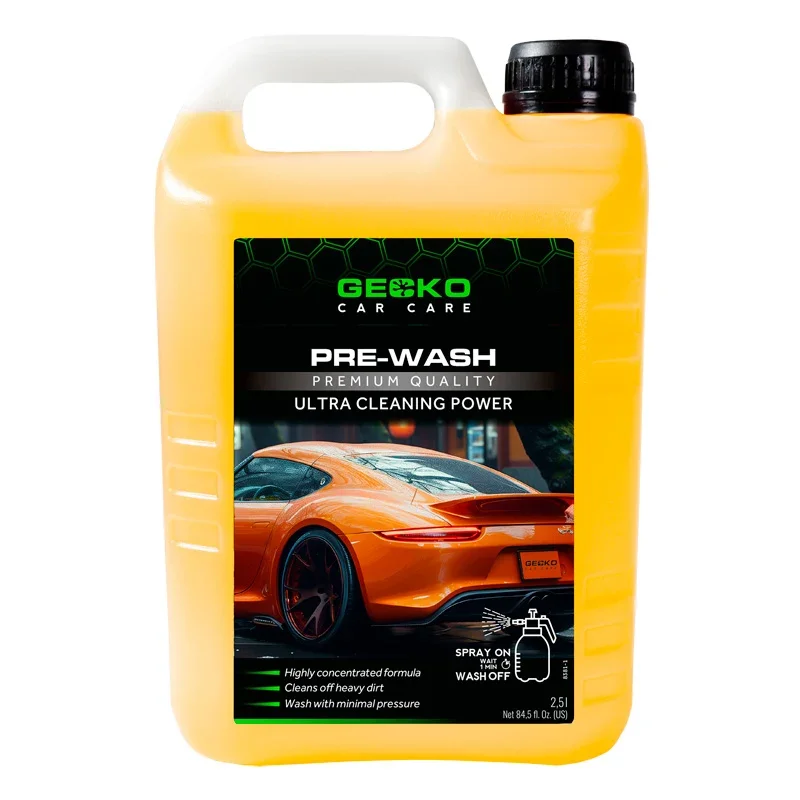 Gecko, Pre-Wash Power Cleaner, Alkalisches Reinigungsmittel, 2,5 Liter