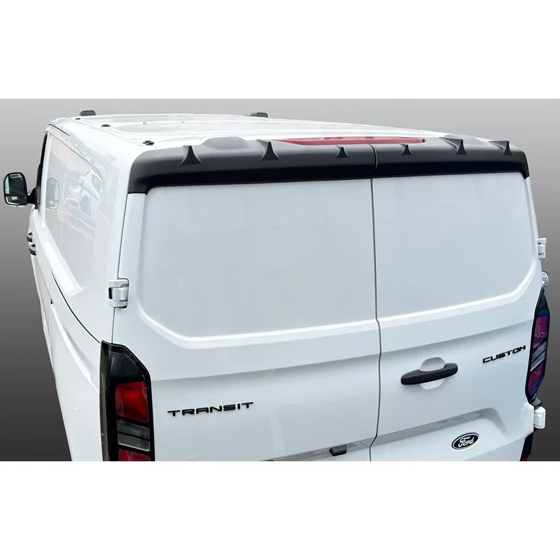 RGM, Dachspoiler, Schwarz ABS, Passt zu Ford Transit Custom / Tourneo Custom (V710) 2023- & Volkswagen Transporter T7 2024- (Modelle mit Hecktüren)