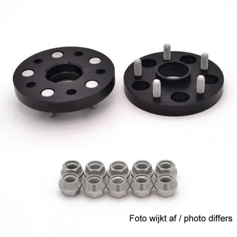 H&R, DRM-System Spürverbreiterungsatz 40mm pro Achse - Lochkreis 5x114,3 - Mittenzentrierung 64,0mm - System M14x1,5 - passend für Tesla - Schwarz, Stahl