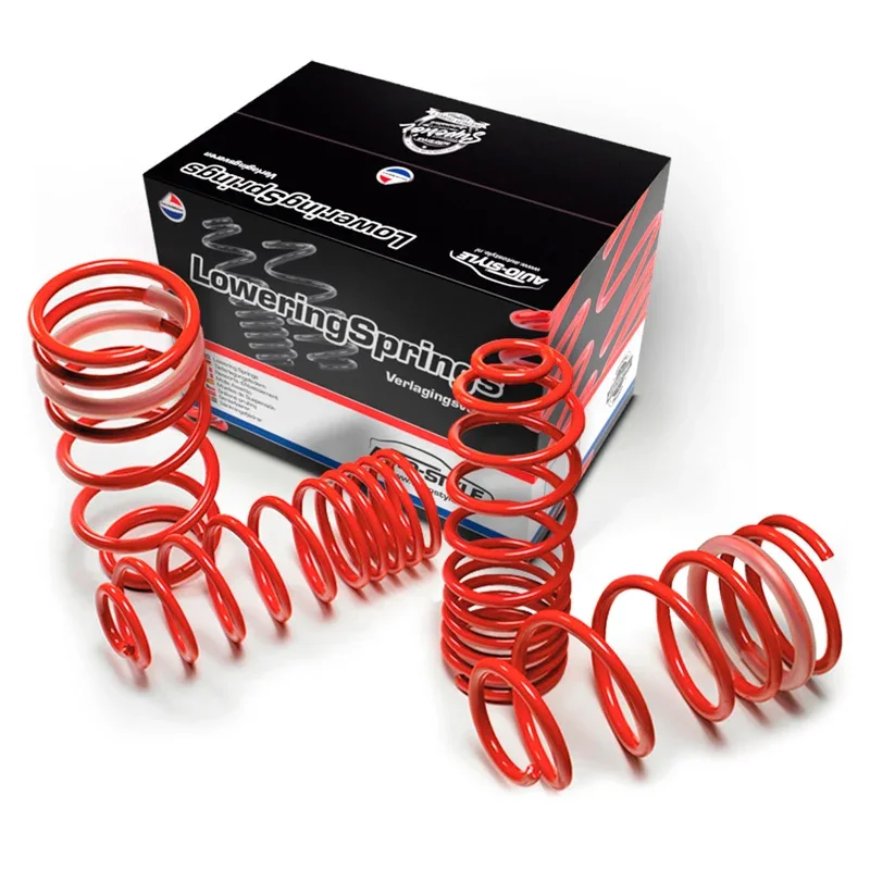 AutoStyle, Tieferlegungsfedern passend für Mercedes E-Klasse W213 Limousine E200/E250/E300/E200D/E220D 1/2016- 30mm, Stahl, Rot