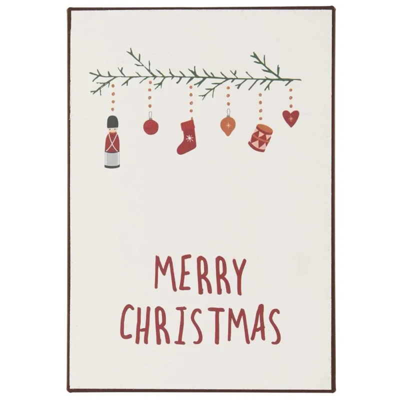 Ib Laursen - Metallschild Merry Christmas