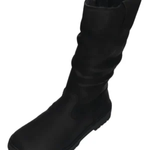 KOEL Damen gefütterte Barefoot Stiefel GLYRA FELT black