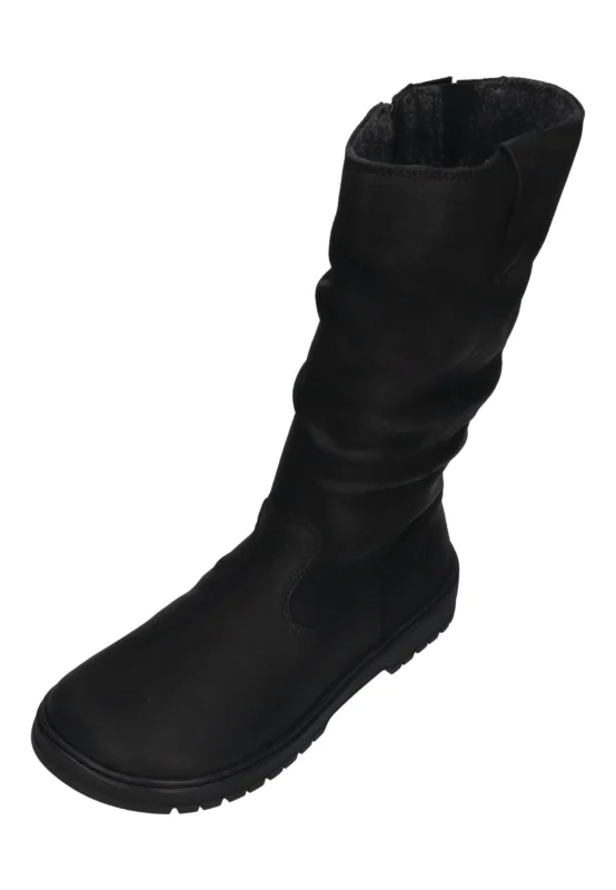 KOEL Damen gefütterte Barefoot Stiefel GLYRA FELT black
