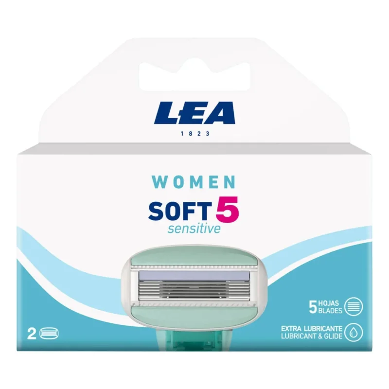 Soft 5 Sensitive, 2er-Pack extra Rasierklingen (5 Klingen), Damen