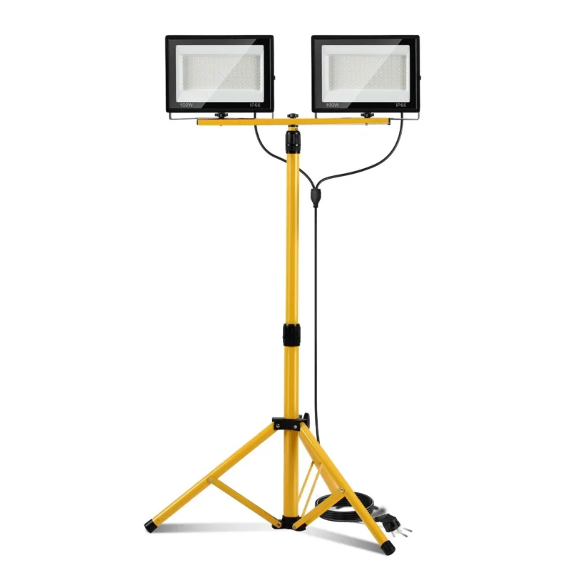 LED Baustrahler 2 x 50W/100W/200W mit Stativ Einstellbar | Karnz