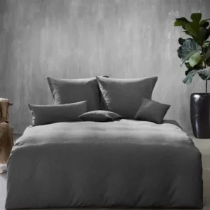 fleuresse Flanell Bettwäsche Lech 603089 135x200 granit