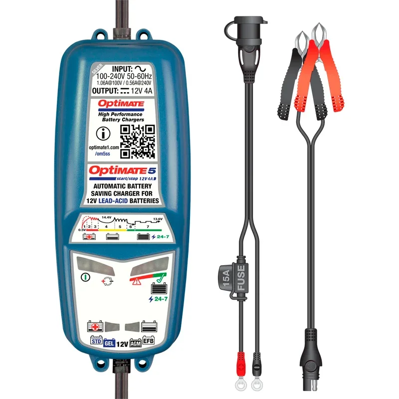 OptiMate, Batterieladegerät, OptiMate 5 Start Stop, 12V/4.0A, 7-stufige Batterie-Lade- und Wartungslösung