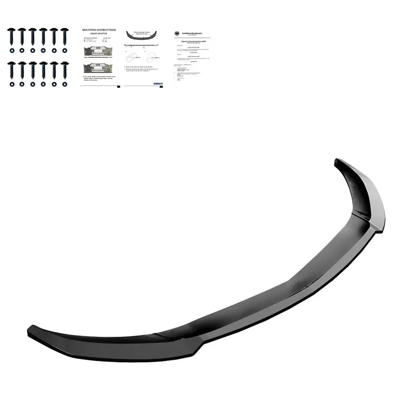 OneWay, Frontspoiler, glänzend Schwarz, Passend für Mercedes A-Class W176 AMG-Line Facelift (2015-2018)