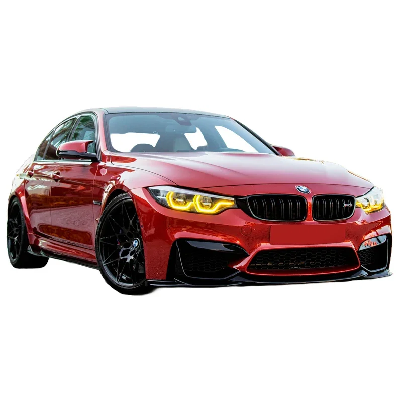 OneWay, Frontspoiler, glänzend schwarz, Passend für BMW M3 F80 (2014-2018) & M4 F82 (2014-2021), 4-teiliges Set
