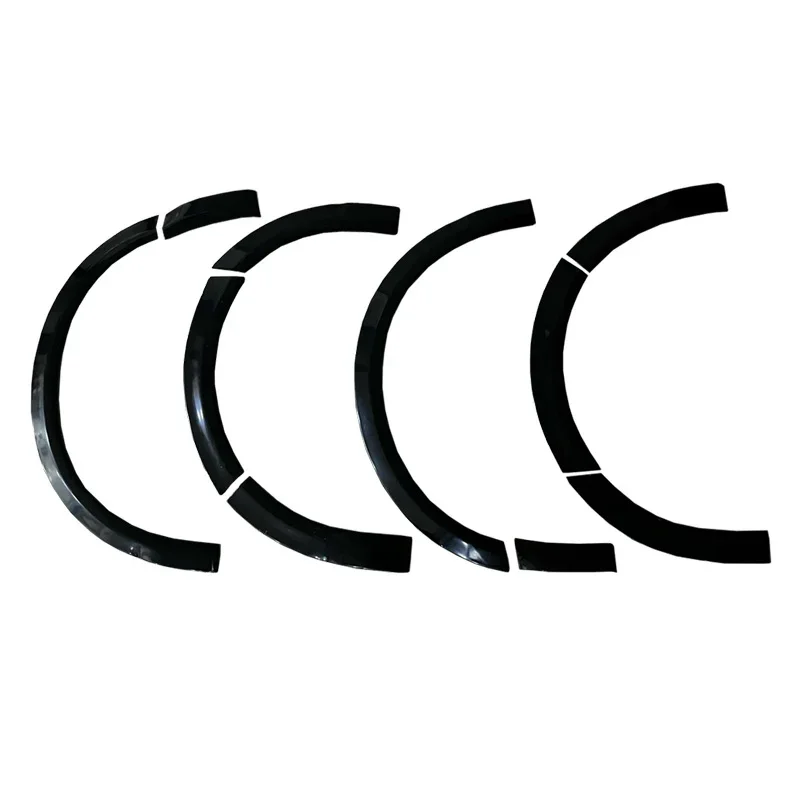 OneWay, Radlaufleisten, Glänzend Schwarz, Passend für Volkswagen Transporter T6 (2015-2019), langer Radstand – 10-teiliges Set