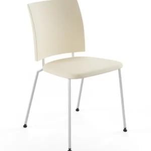 Panther Stuhl, creme Leder von Naver Collection