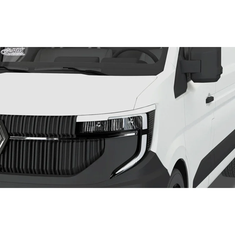 RDX, Øjenskygger, ABS Blank Hvid, passer til Renault Master IV (2024-) / Nissan Interstar (2024-)