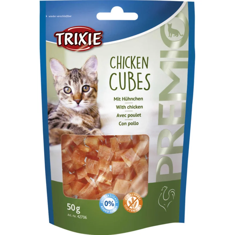 Trixie Cat Treats Würfel mit Huhn 50 gr - zucker- und glutenfrei