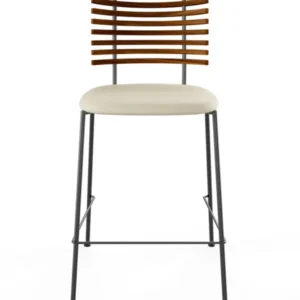 Tiger Barhocker, creme Leder von Naver Collection