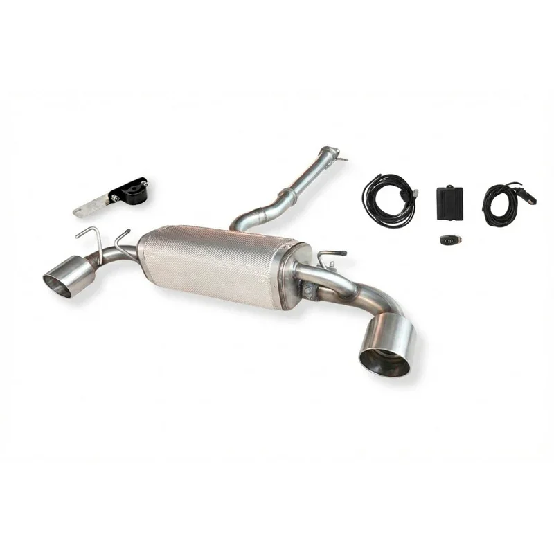 Ulter Sport, Sportauspuff, Doppelter Edelstahl, passt für Toyota GR Yaris Mk2 (2024-) 206kW 2x115mm Satin Finish
