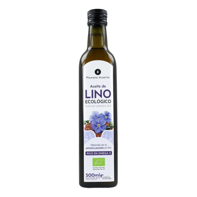 Aceite de Lino prensado en frío ECO Planeta Huerto 500 ml