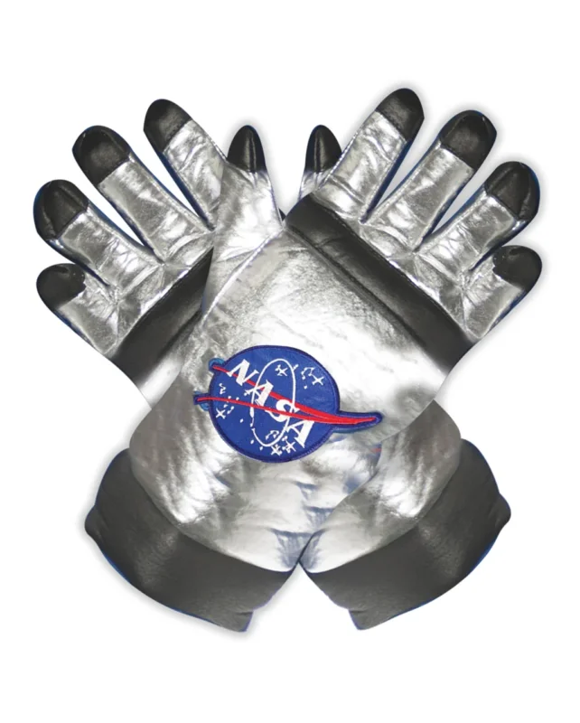 Silberne Astronauten Handschuhe