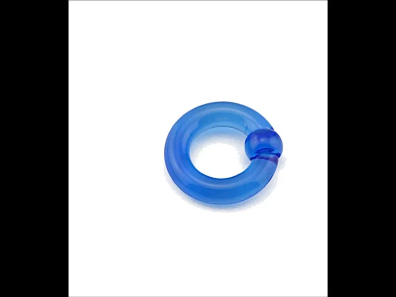 Ball Closure Piercing Klemmkugel Ring blau Acryl - chic - net.de
