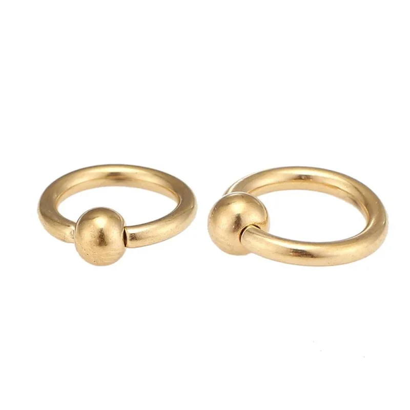 Ball Closure Ring Piercing Klemmkugel 3mm Klemmring klein golden Edelstahl - chic - net.de