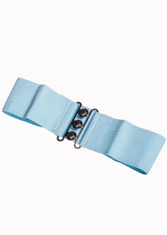 Banned Elastischer 50's Gürtel Babyblau