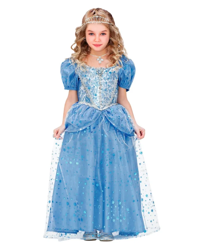 Blaue Schneeprinzessin Kinderkostüm