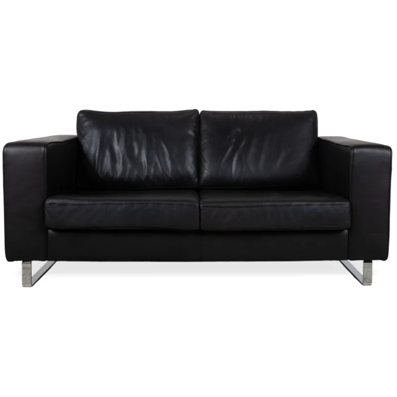 BoConcept Indivi Leder Zweisitzer Schwarz Sofa Couch