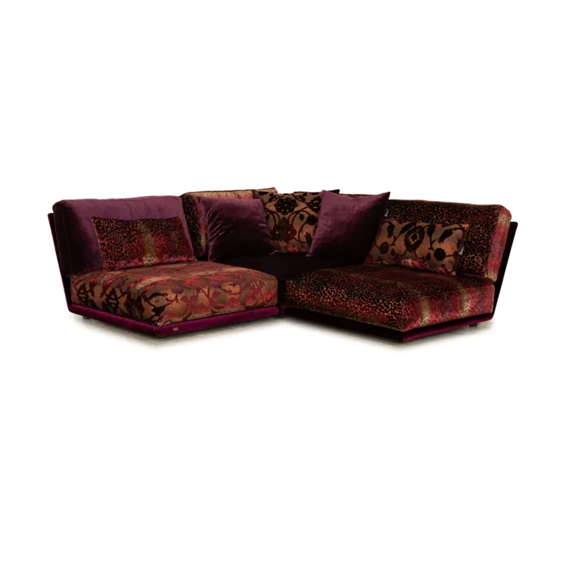 Bretz Napali Stoff Ecksofa Lila Brombeere