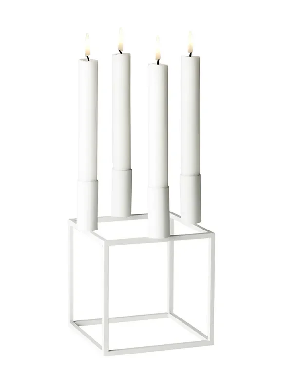Kubus 4 Kerzenständer, Weiß von Audo Copenhagen