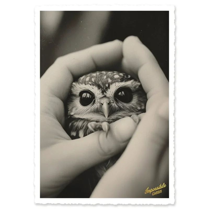 CHI-IC243 - chic.mic - Impossible Card Postkarte - owl