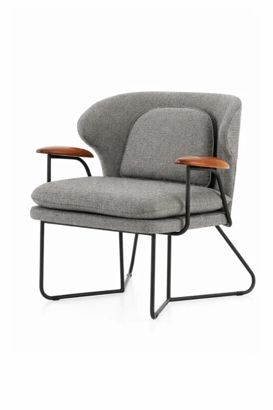 Chillax Lounge-Sessel in Walnuss, Melange Nap 111 von Stellar Works
