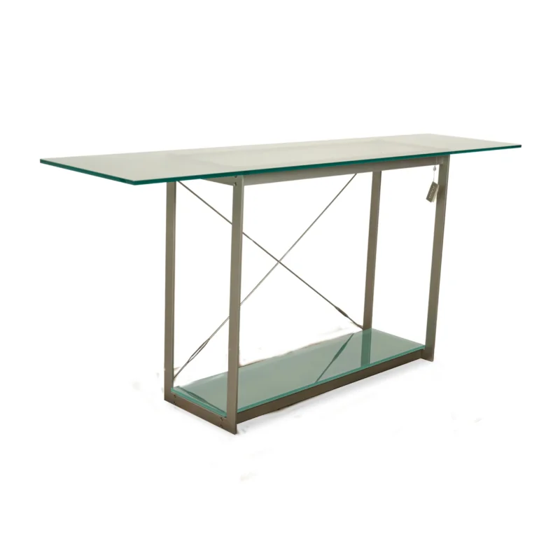 Christine Kröncke Glas Tisch Sideboard Silber 180 x 45 cm