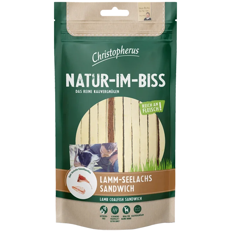 Christopherus Natur-Im-Biss Lamm-Seelachs-Sandwich 70 g