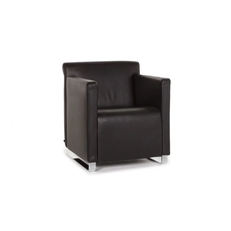 Cor Quant Leder Sessel Schwarz #13375